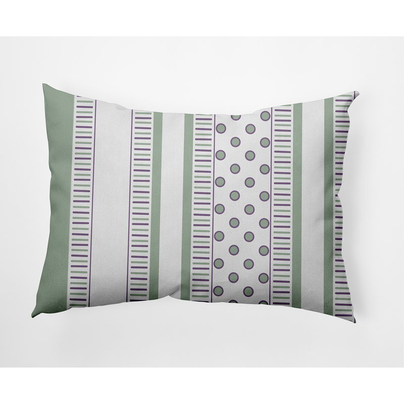  Comb Dot Rectangular Pillow Cover & Insert, Purple