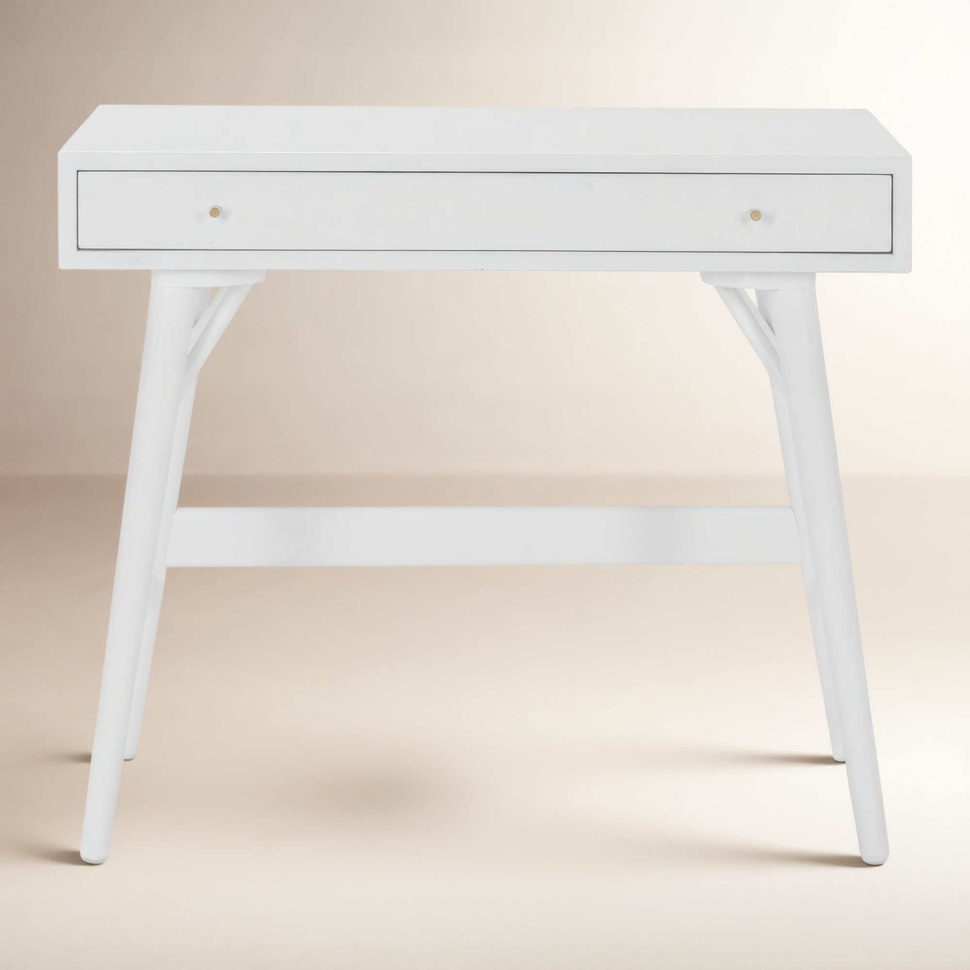 Lundquist  Wood Desk, White