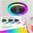19-inch Black Ceiling Fan Light with LED RGB – Dimmable & Color-Changing, APP & Remote Control, Modern Smart Ceiling Fan for Living Room, Bedroom, and Dining Room (Silent/6-Speed/Reversible/DC Motor)