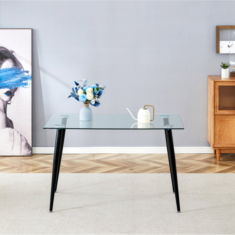Glass Dining Table  Transparent