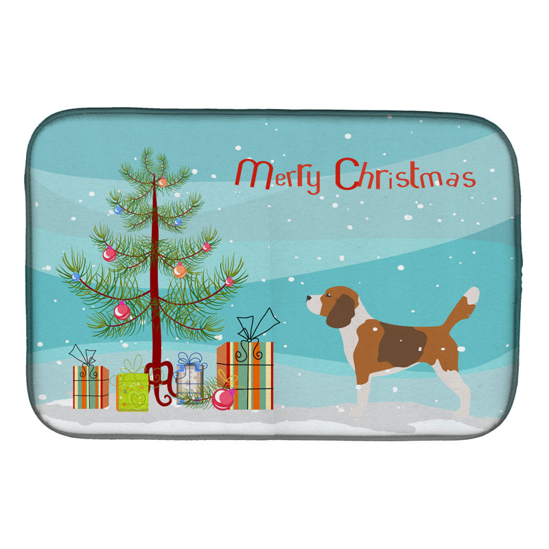 Tapis de séchage pour arbre de noël beagle merry