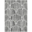 8' X 10' Gray Ivory And Charcoal Abstract Washable Indoor Outdoor Area Rug