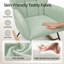 Chaise berçante Nursery Glider, fauteuil d'appoint rembourré à haut dossier avec siège rembourré, 220 lb, vert clair-33564456