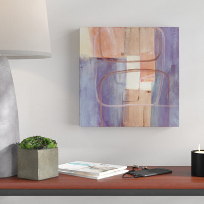 « passage ii rosé mauve », reproduction de peinture à l’acrylique sur toile tendue