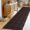 Custom Size Brown Indoor Non-Slip Runner Rug for Kitchen Hallway