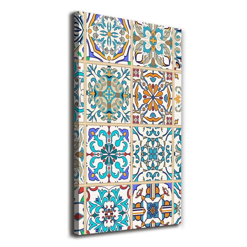 Arloa Ceramic Tiles - Wrapped Canvas Print