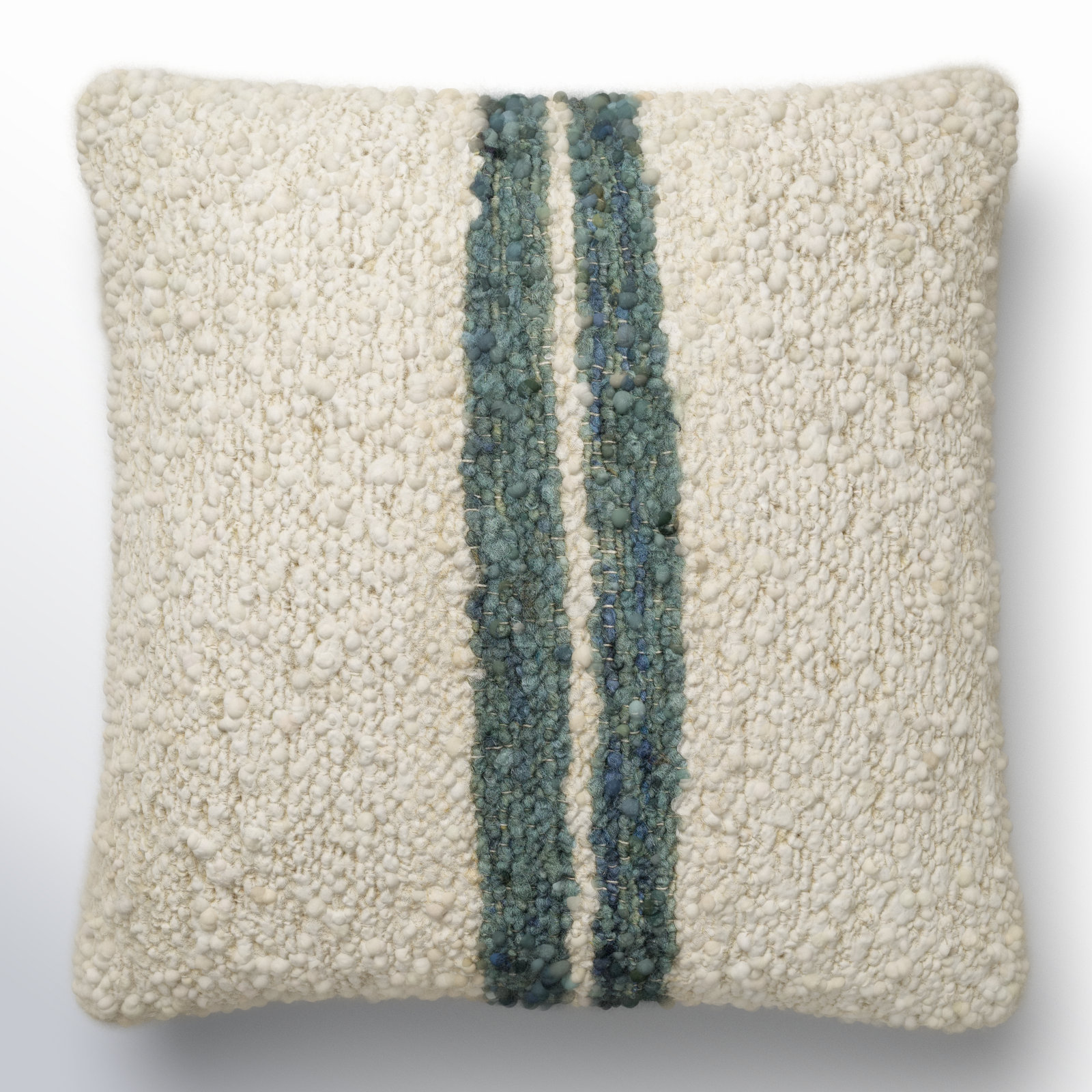 Alivia Striped Throw Pillow, 18" x 18", Pillow Cover Only - No Insert, Deep Teal