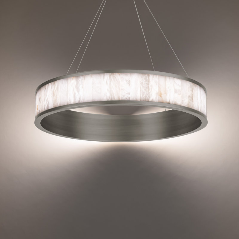 Coliseo 1 - Light Single Drum LED Pendant, Antique Nickel
