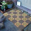 Petal Checkerboard Coir Doormat-1025304931-1009020495