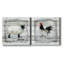 «Farmhouse Collage Sheep», ensemble de 2 reproductions sur toiles tendues-1463444979