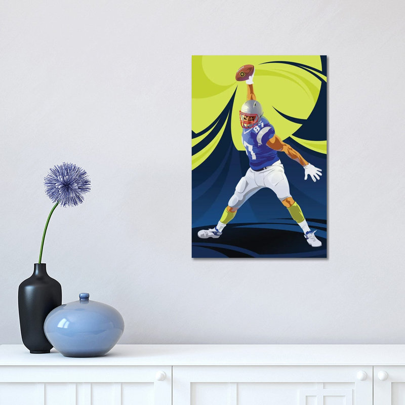 Football 1 Piece Wall Art on Canvas, 45.72 cm H x 30.48 cm W x 1.91 cm D, Wrapped Canvas