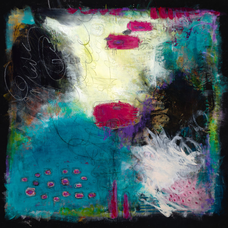 Bathing In Blue Print by Ann Golumbuk, Plexi, 40" H x 40" W