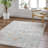 Petra Denim/Gray Machine Washable Area Rug-1245739807