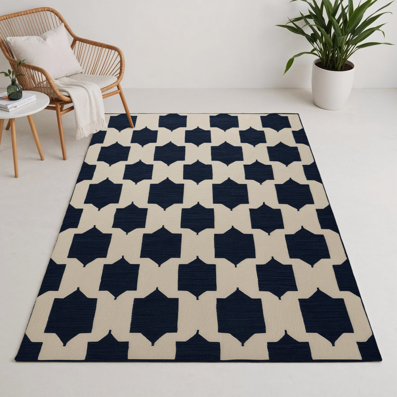 Tapis intérieur et extérieur beige Trellis, Rectangle 5 pi x 7 pi