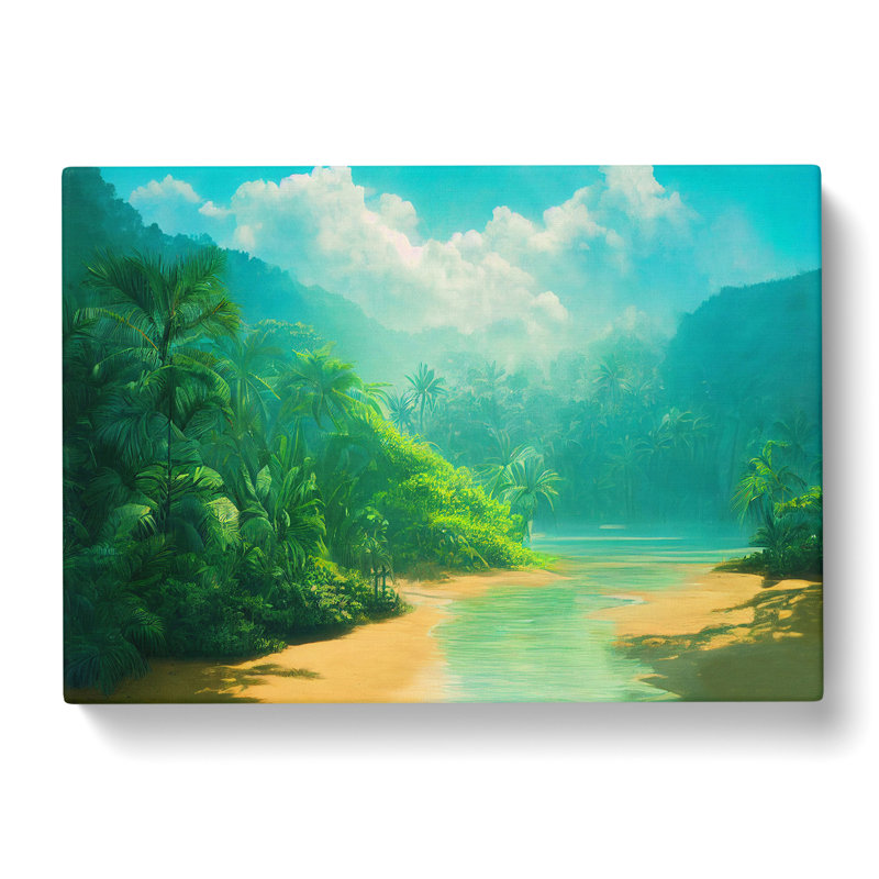 Tropical Forest Beach Vol.4 - Wrapped Canvas Print, 35cm H x 50cm W x 3cm D