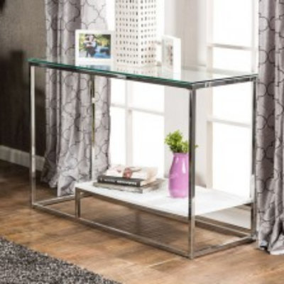 Ballad 48'' Glass Top Console Table