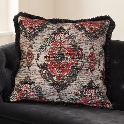 Toscana Jacquard Square Accent Pillow Cherrywood