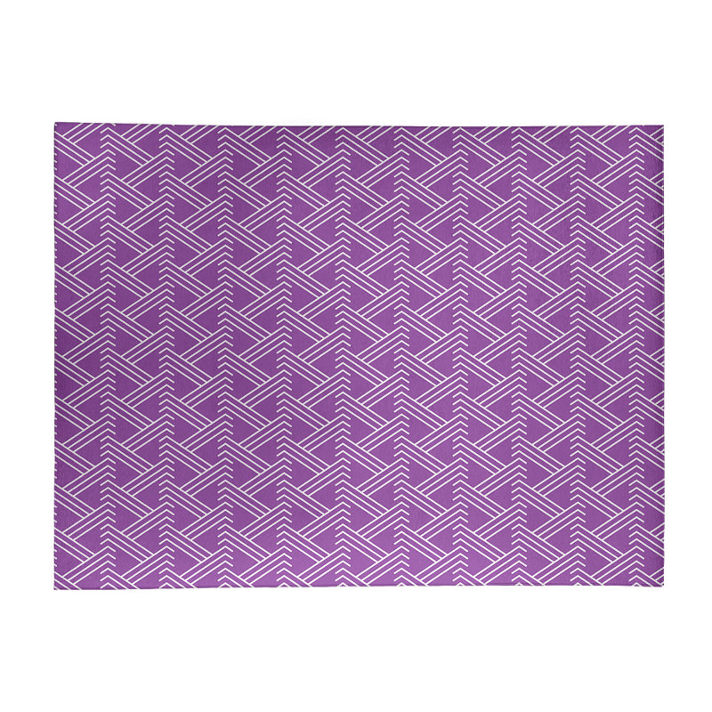 Tapis gris/mauve à zag zig, Rectangle 2 pi x 3 pi