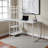 Nembus Contemporary 4-Shelves White Finish Computer Desk, 54.83" H X 47.11" W X 18.21" D-2095078281