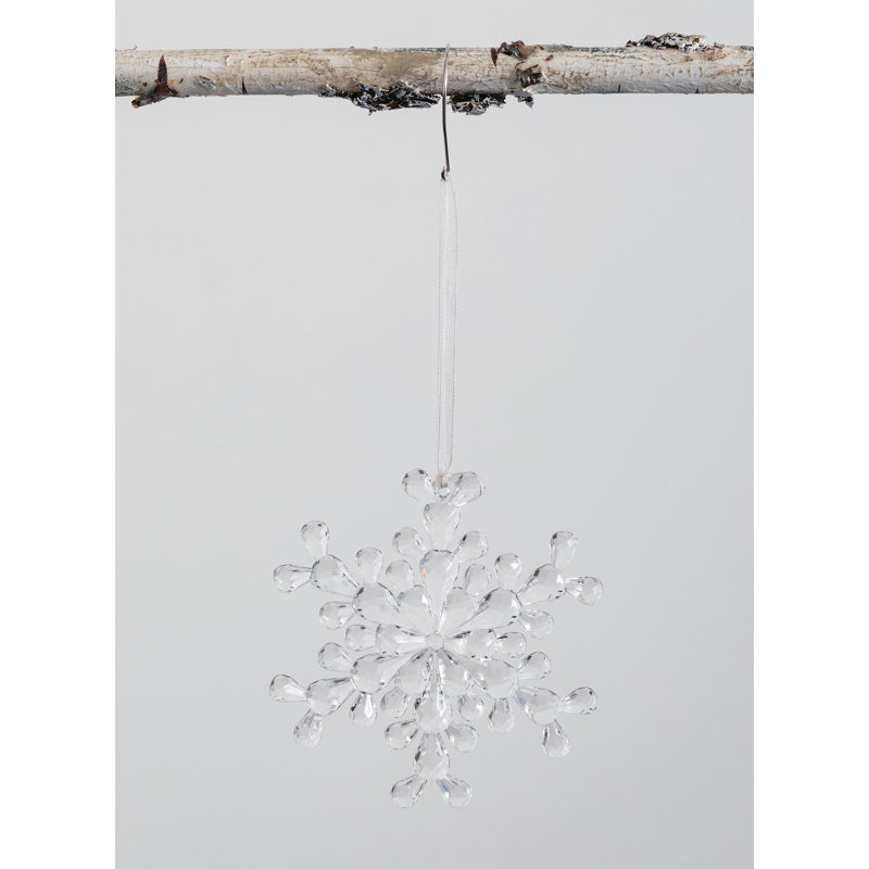 Ornement en forme de noël flocon de neige en cristal