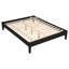 Cadre de lit grand format foncé, contreplaqué et bois franc asiatique, conception universelle, finition noire, sans sommier, cadre de chambre à coucher, pin en bois franc à profil bas, adaptable pour chambre à coucher, style moderne-2041264454