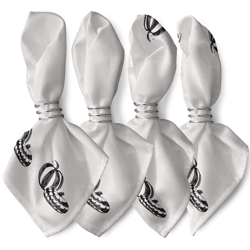 Sabion Polyester Modern & Contemporary Napkins, Ivory