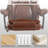 Big and Tall Office Chair for Heavy People, Heavy Duty Executive Office Desk Chair with Footrest, Waist Lumber Support, Adjustable Headrest, Brown-1003428704