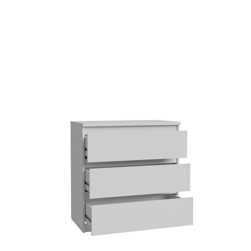 Priyaka 3 - Drawer Rectangle Accent Chest, White