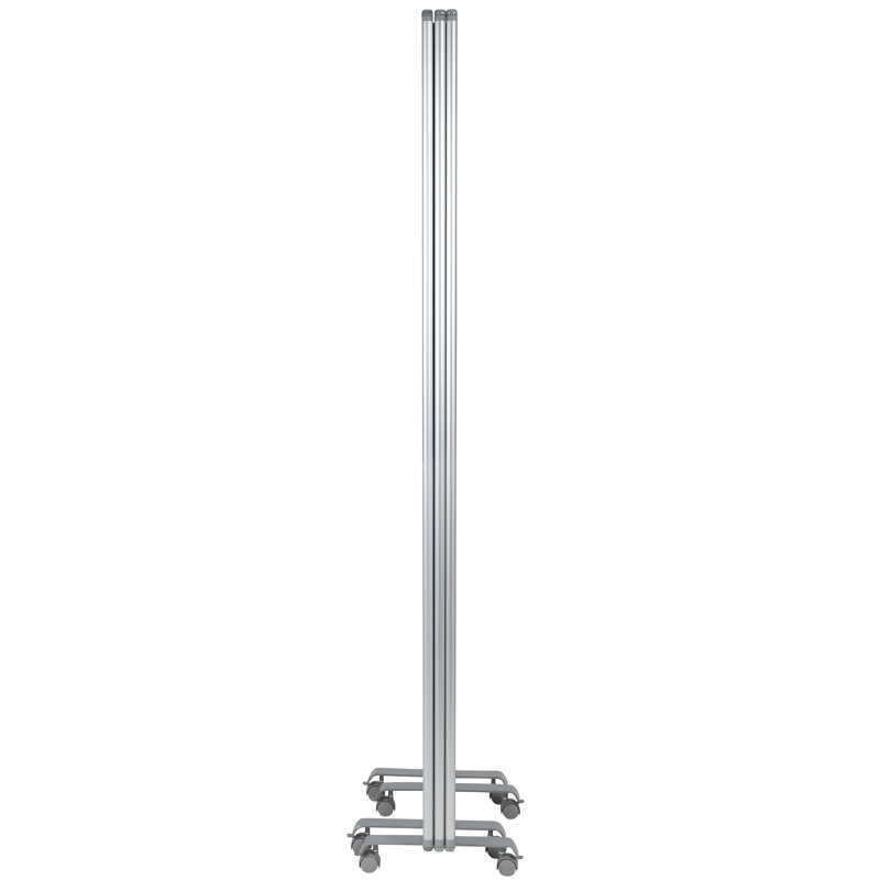 Clear Acrylic Mobile Room Divider with Lockable Casters