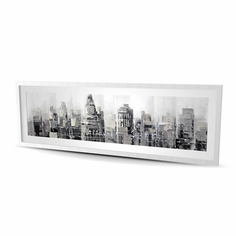 Gray City - reproduction matte encadrée pour une décoration intérieure élégante