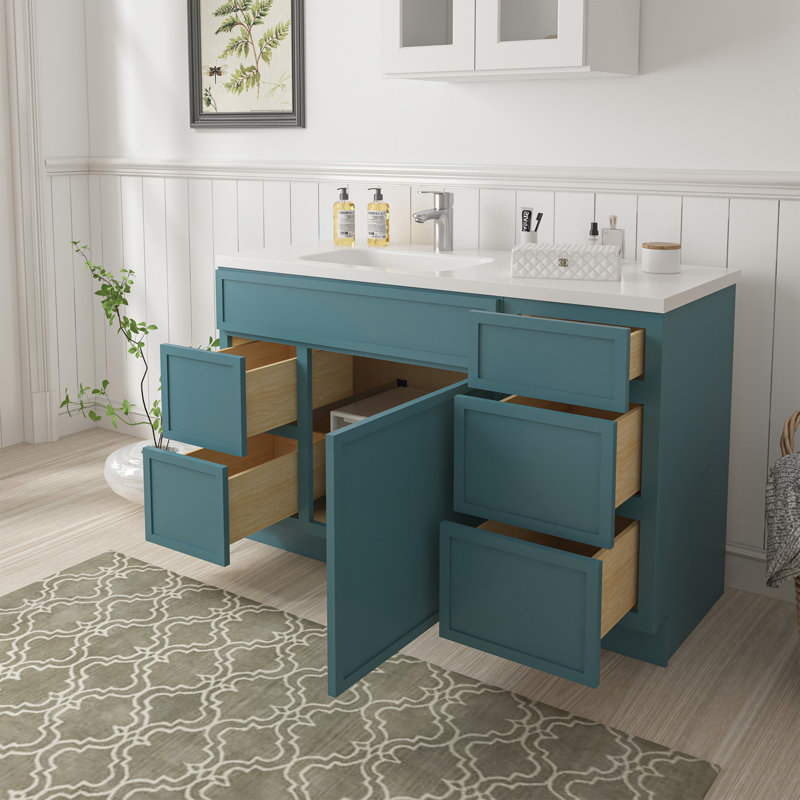 Base de meuble-lavabo simple 51 po seulement, Sarcelle
