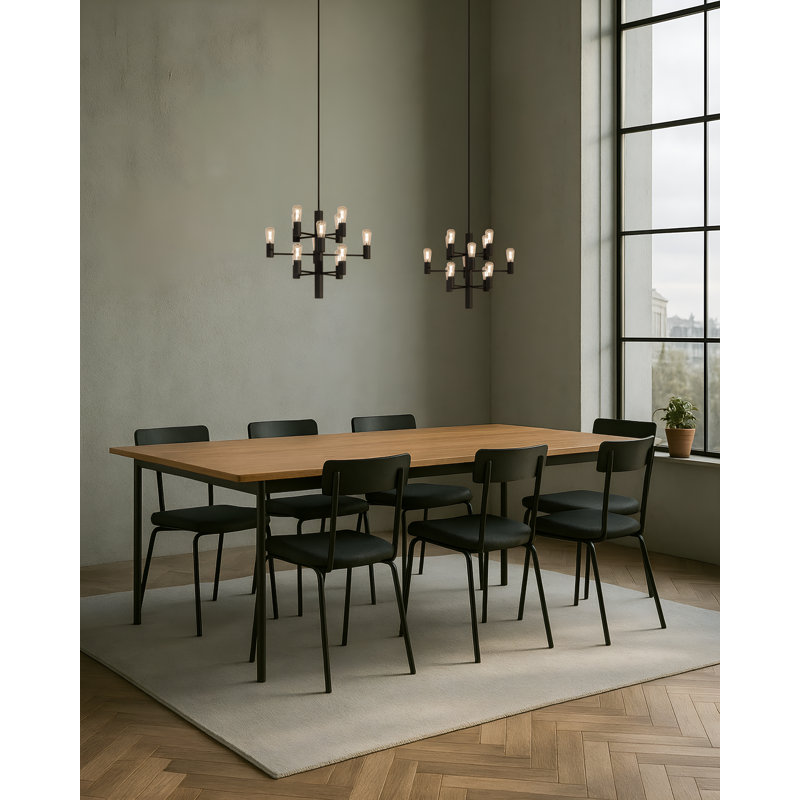 Manola Mini 12 - Light Chandelier, Matte Black