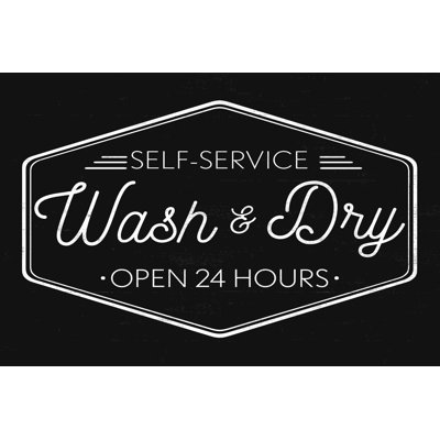 Sel Service Wash And Dry 2 - impression sur toile tendue