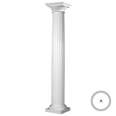 H W D Plastic Fluted Round Shaft Column