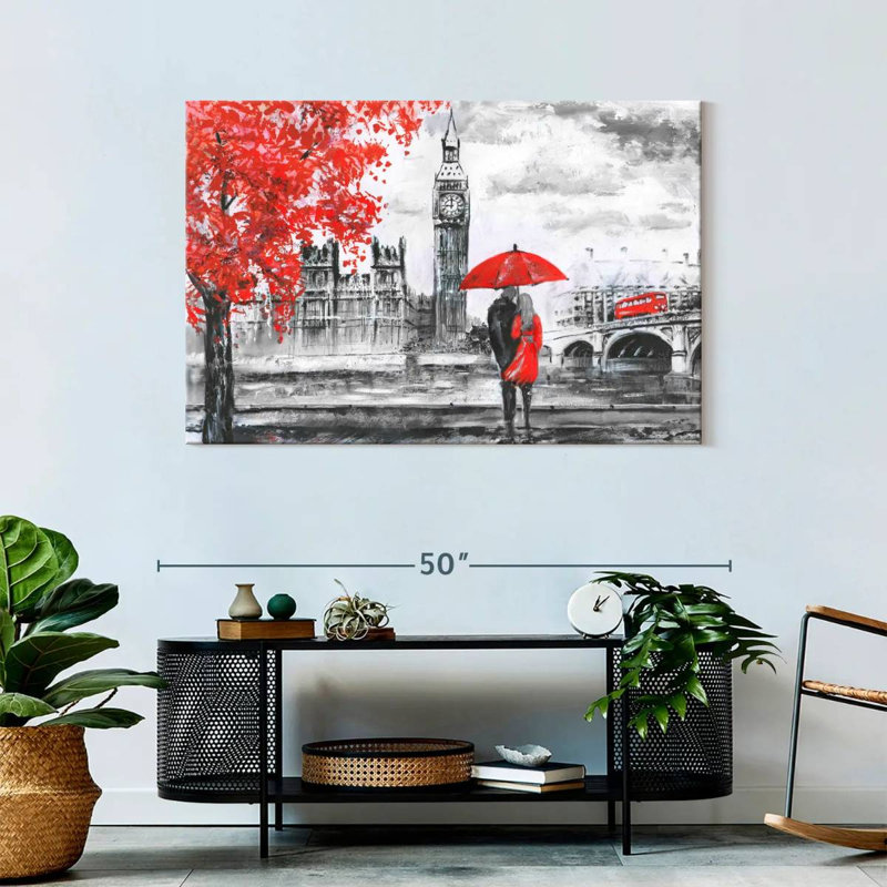 Ravi London Lovers, 30" H x 45" W