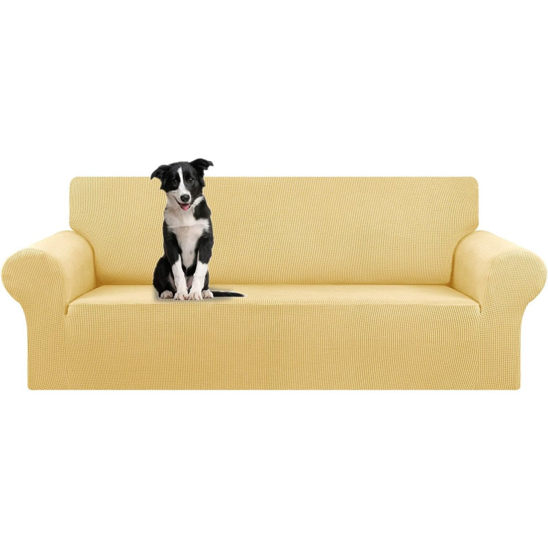 Sofa Slipcover, Yellow, 94" H x 110" W x 3.89" D