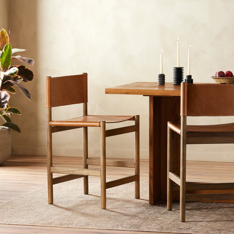 Kena Stool-Sonoma Black-Counter, Sonoma Butterscotch, Vintage Natural, Counter Stool (26.5" Seat Height)