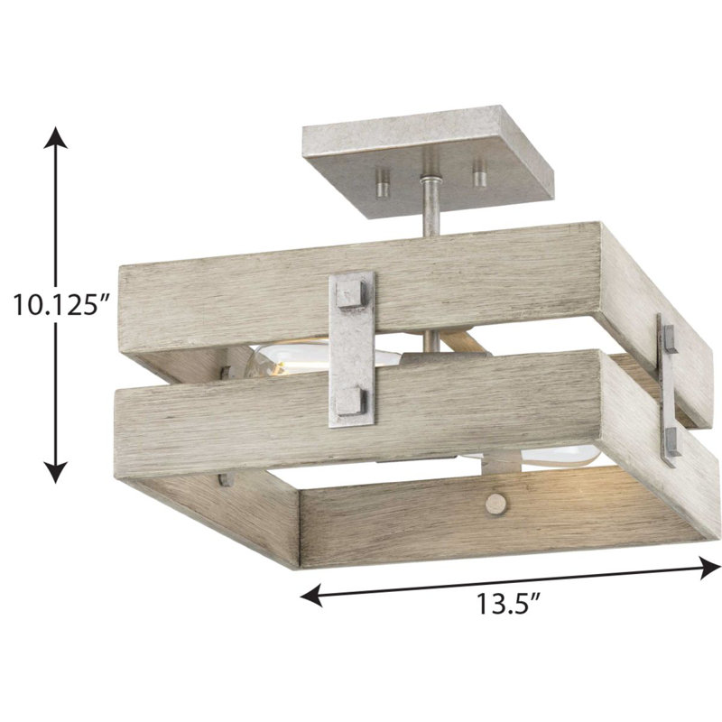 Camas Flush Mount, Galvanized
