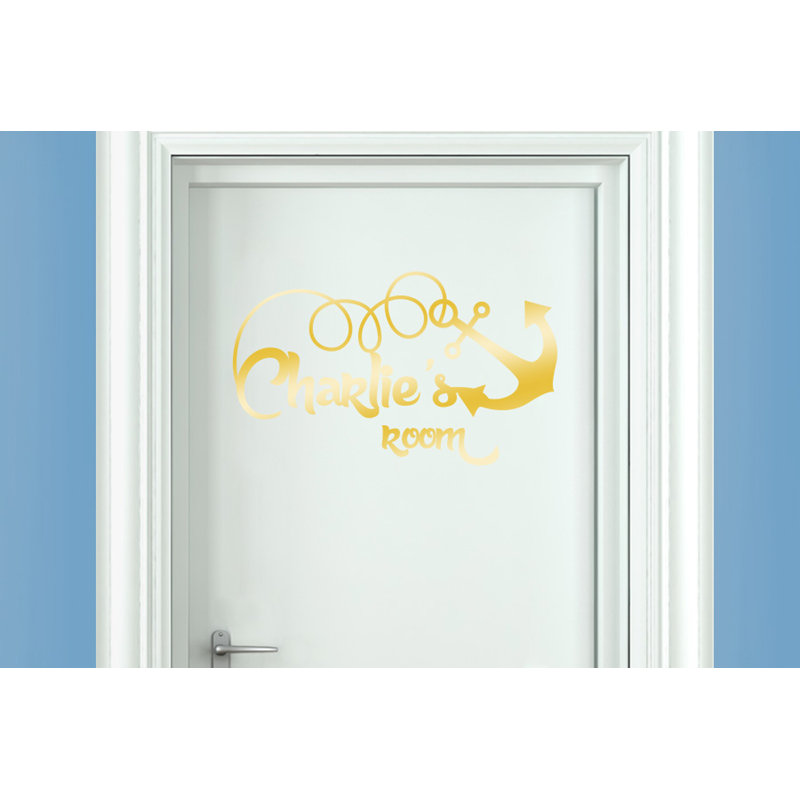 Nautical & Beach Wall Decal, Shiny Gold