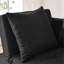 Canapé-lit convertible avec dossier réglable et fauteuil inclinable avec canapé-lit à roulettes, tissu de lin moderne pour le salon pour les espaces restreints, noir