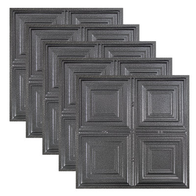 Tuile de plafond Great Lakes Tin Syracuse 2 pi x 2 pi (paquet de 5)