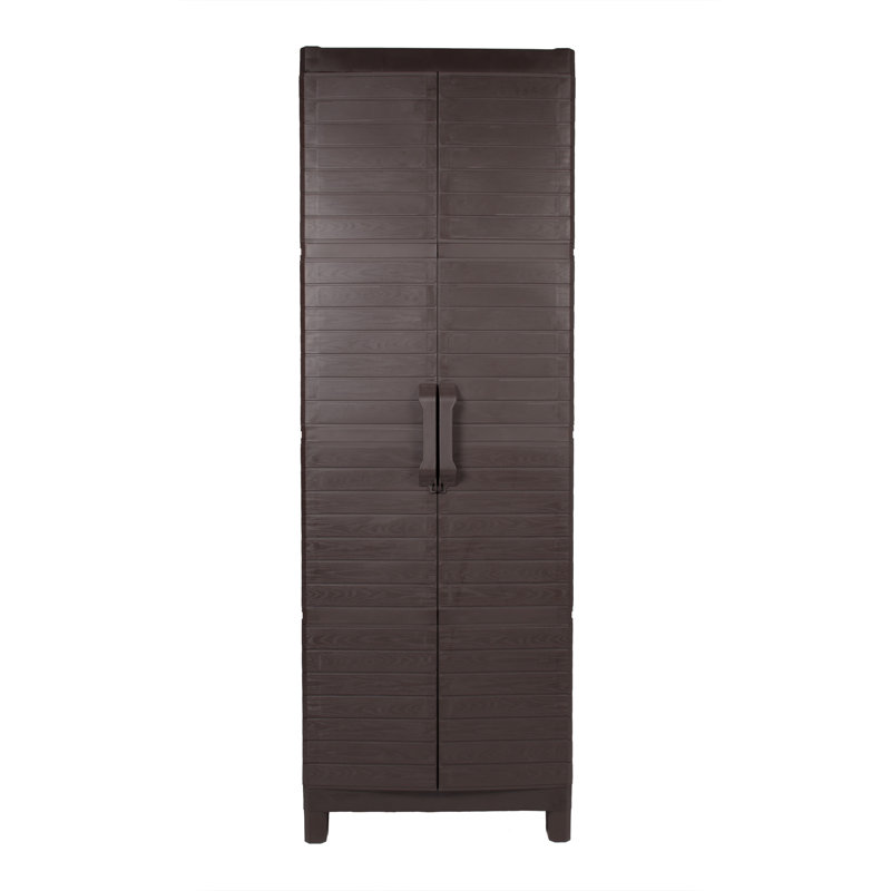 Extra Large 74.8" Tall 4 Shelf Storage Cabinet in Espresso, Espresso