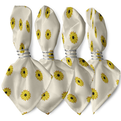 Chrisaun Polyester Floral Square Napkin