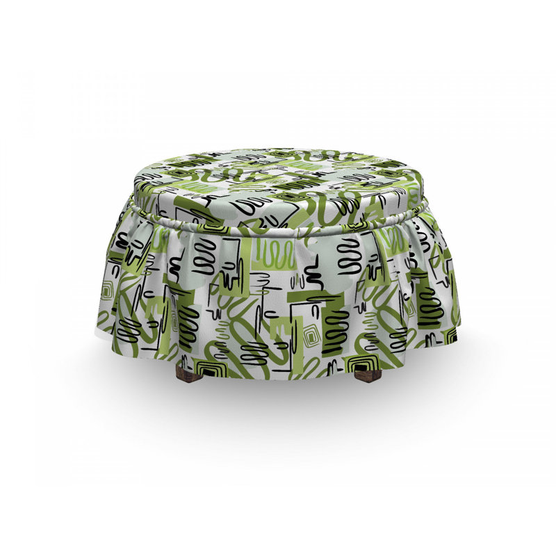 Tribal doodle lines repose-pieds housse pour