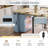 Extendable Dining Table With 3 Removable Leaves, Mobile Rolling Island Table With Power Outlet And Storage Cabinet-1782672639