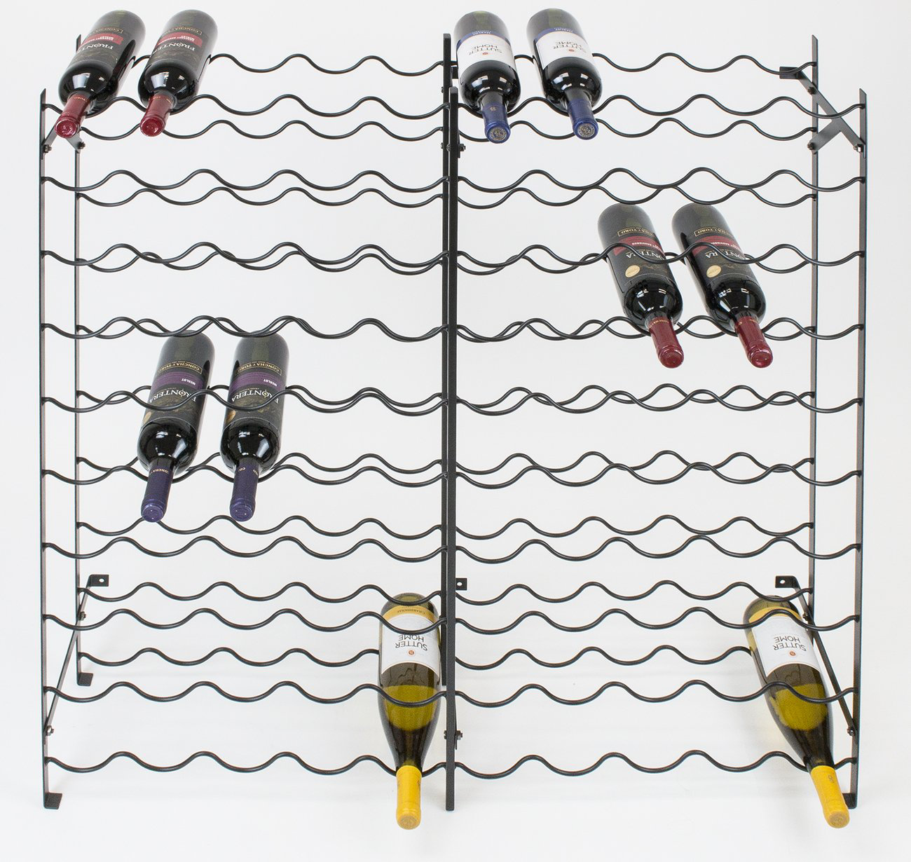 Prep & Savour Wine Rack Freestanding Floor Wine Bottle Holder Holds