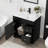 30" Black Bathroom Vanity with no sink