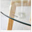 Tables basses modernes et circulaires pratiques. Fabriqué en bois trempé transparent et en bois