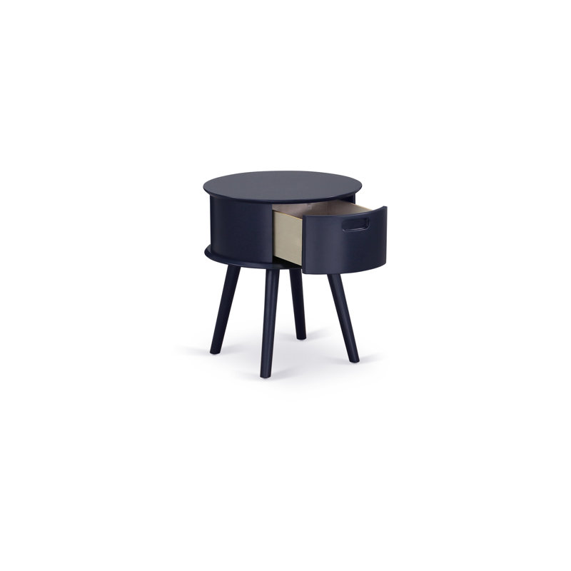 Ensemble de chambre avec très grand lit plateforme 3 pièces avec 1 cadre très grand et 2 tables de bout pour la chambre à coucher - Fabrication fiable et robuste - Tissu en lin bleu denim
