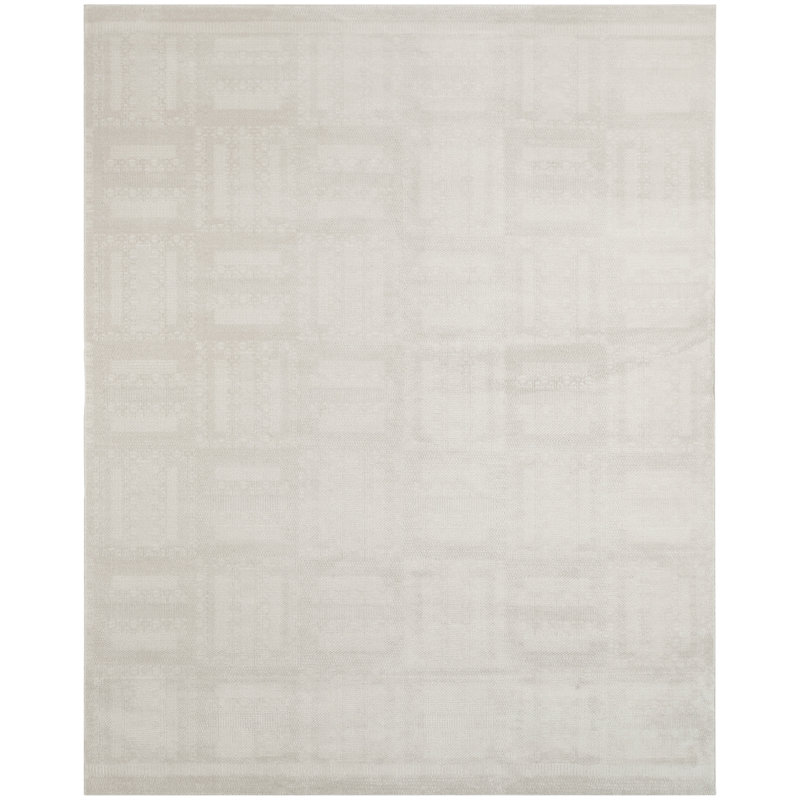 Ebern Designs Reimann Ivory Modern Indoor Rug, Rectangle 9' x 12'